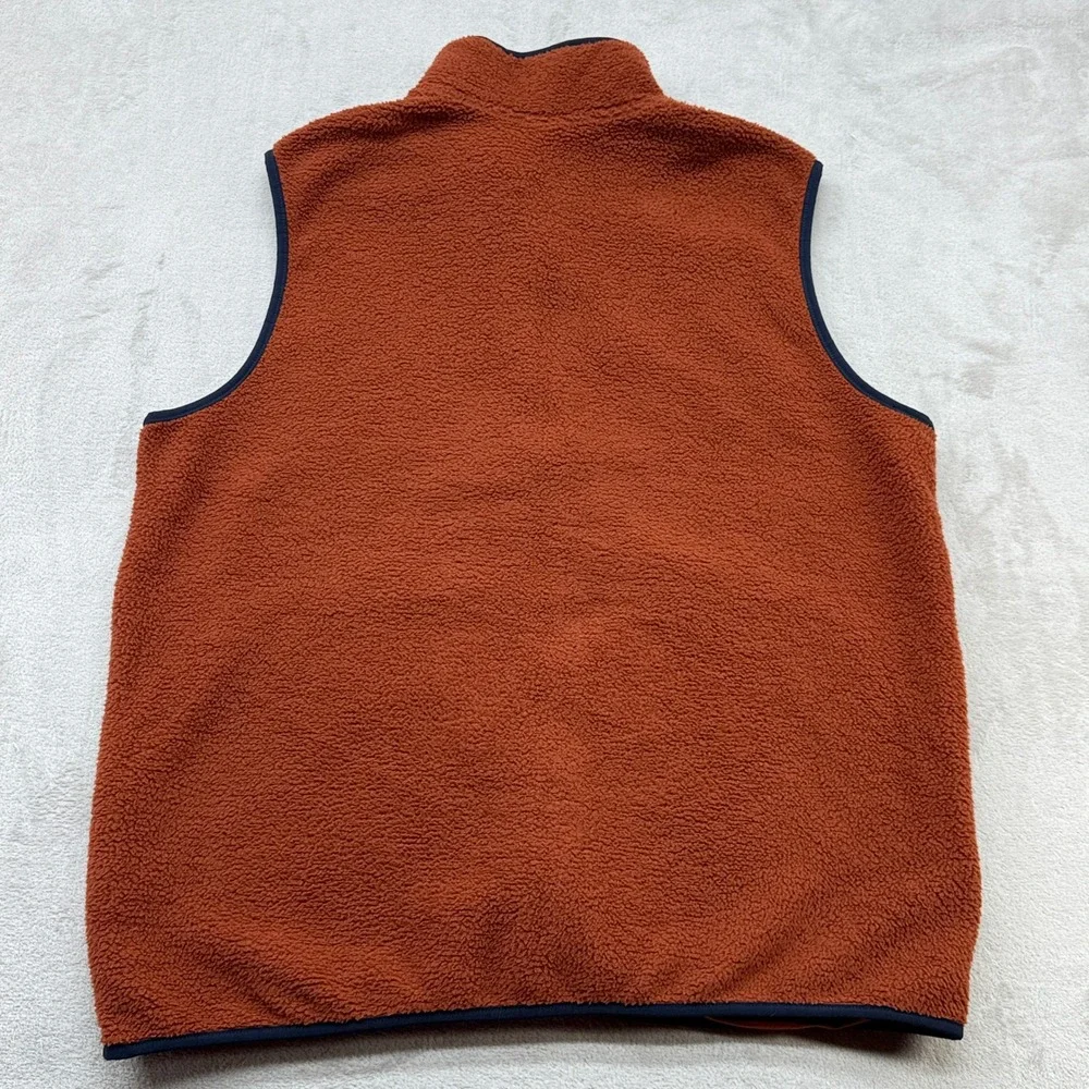 The North Face Fleece Vest Men XL Orange Sherpa Full Zip Gorpcore Hiking Camping